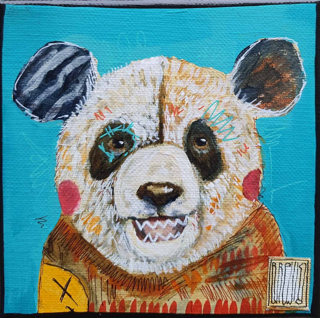 mini-panda-wojciech-brewka-akryl-plotno-2023-cykl-portrety-zwierzat