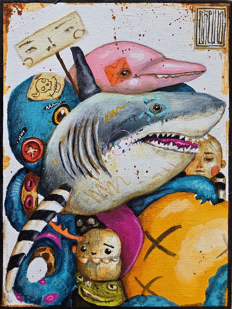 wojciech-brewka-pocket-monsters-akryl-płótno-2025-cykl-obrazy-#ZabawNIE